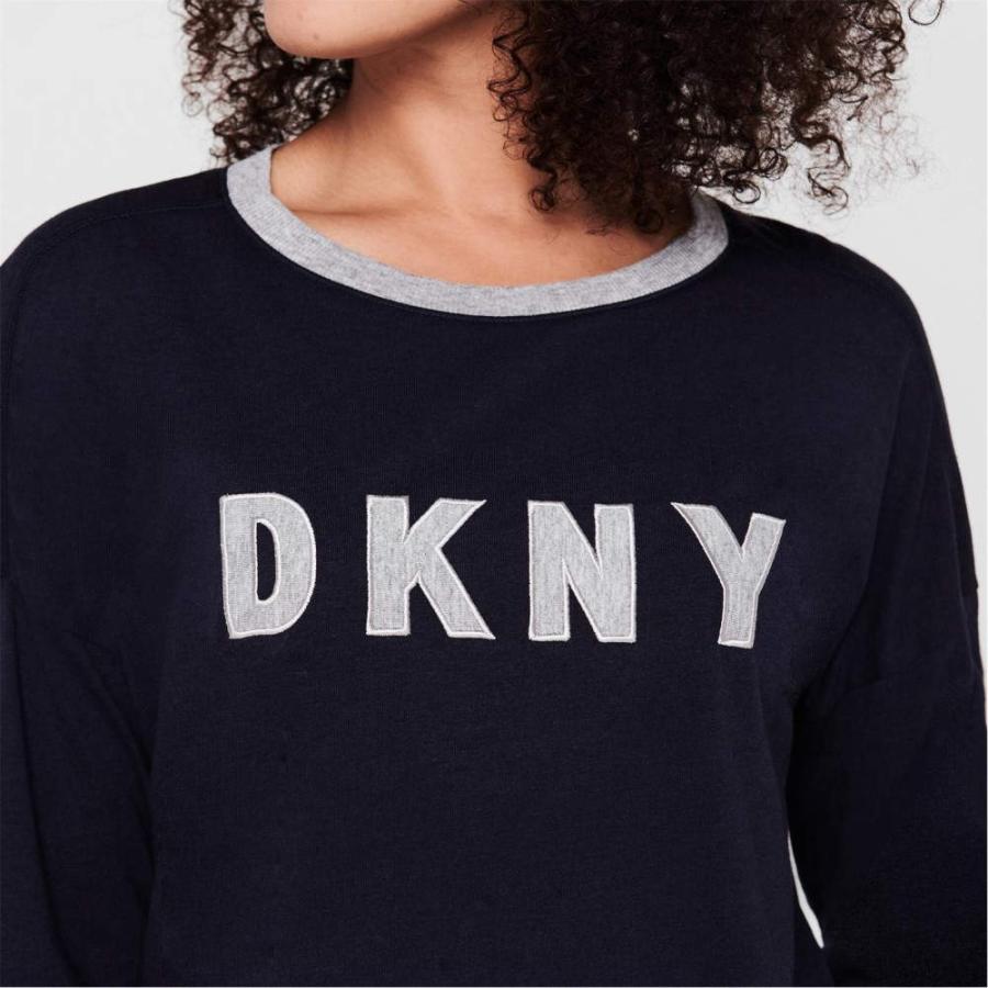 ダナ キャラン ニューヨーク (DKNY) レディース パジャマ・上下セット インナー・下着 Logo Sweat and Jogger Set (Navy)｜nul-select｜04