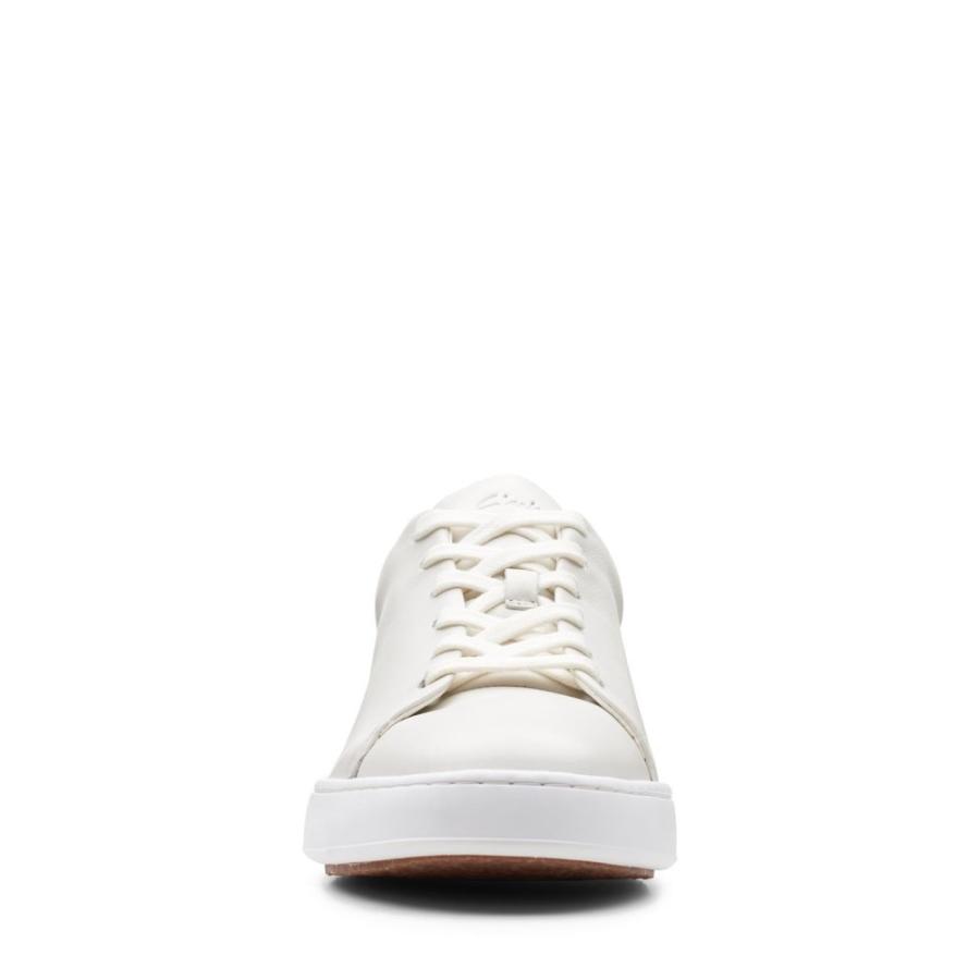クラークス (Clarks) メンズ スニーカー シューズ・靴 Court Lite Lace Leather Trainers (White Leather)｜nul-select｜03