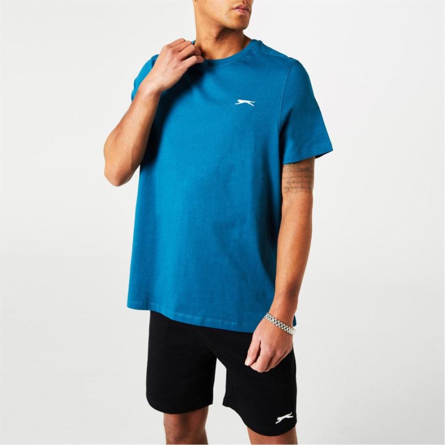 スラセンジャー (Slazenger) メンズ Tシャツ トップス Plain T Shirt (Teal)｜nul-select｜03