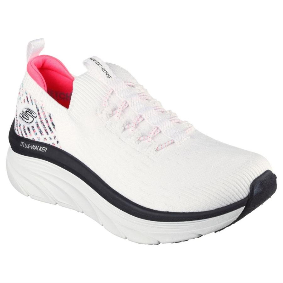 スケッチャーズ (Skechers) レディース スニーカー シューズ・靴 Dlux Walk (White/Pink)｜nul-select｜05