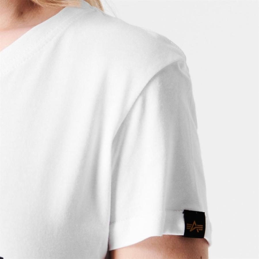 アルファ インダストリーズ (Alpha Industries) レディース Tシャツ トップス Small Logo T Shirt (White)｜nul-select｜05