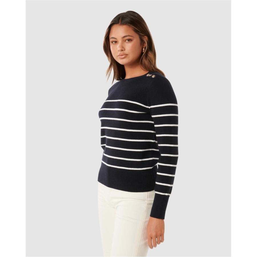 フォーエバーニュー (Forever New) レディース ニット・セーター トップス Kim Bretton Striped Knit Jumper (NAVY/PORCELAIN STRIPE)｜nul-select｜04