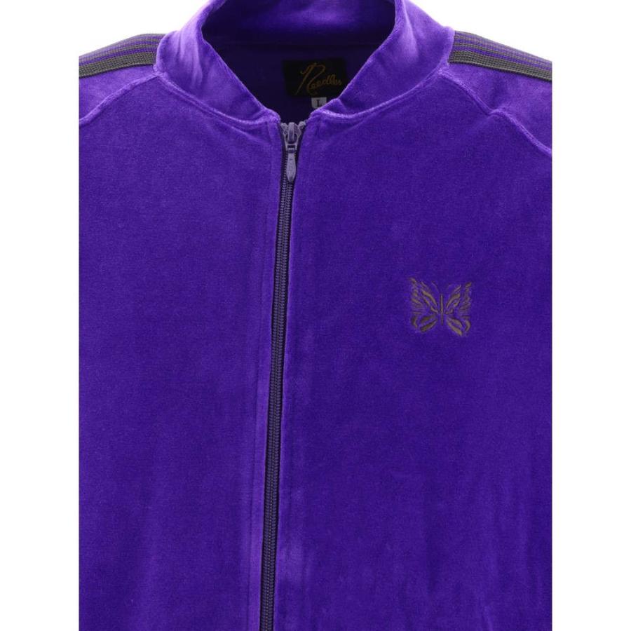 スウェット・トレーナー Needles Velvet sweatshirt Purple ニードルズ (Needles) メンズ スウェット・トレーナー トップス