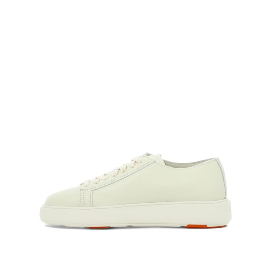 サントーニ (Santoni) レディース スニーカー シューズ・靴 Tumbled Leather Sneakers (White)｜nul-select｜03