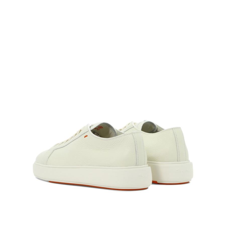サントーニ (Santoni) レディース スニーカー シューズ・靴 Tumbled Leather Sneakers (White)｜nul-select｜04