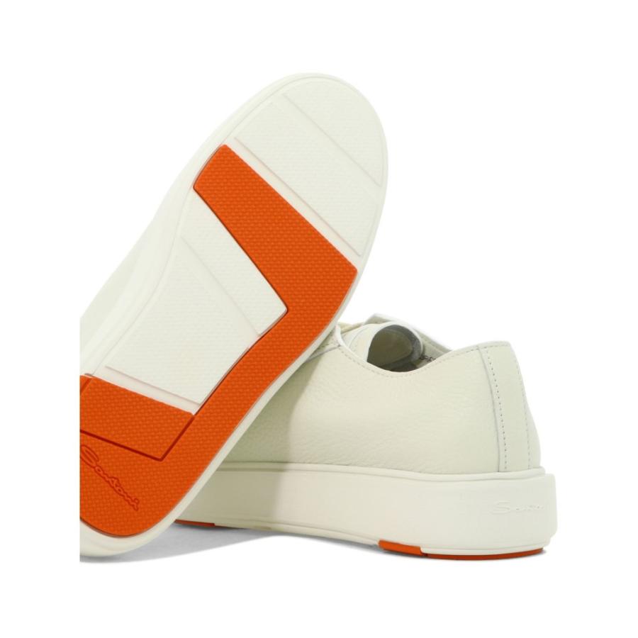 サントーニ (Santoni) レディース スニーカー シューズ・靴 Tumbled Leather Sneakers (White)｜nul-select｜05
