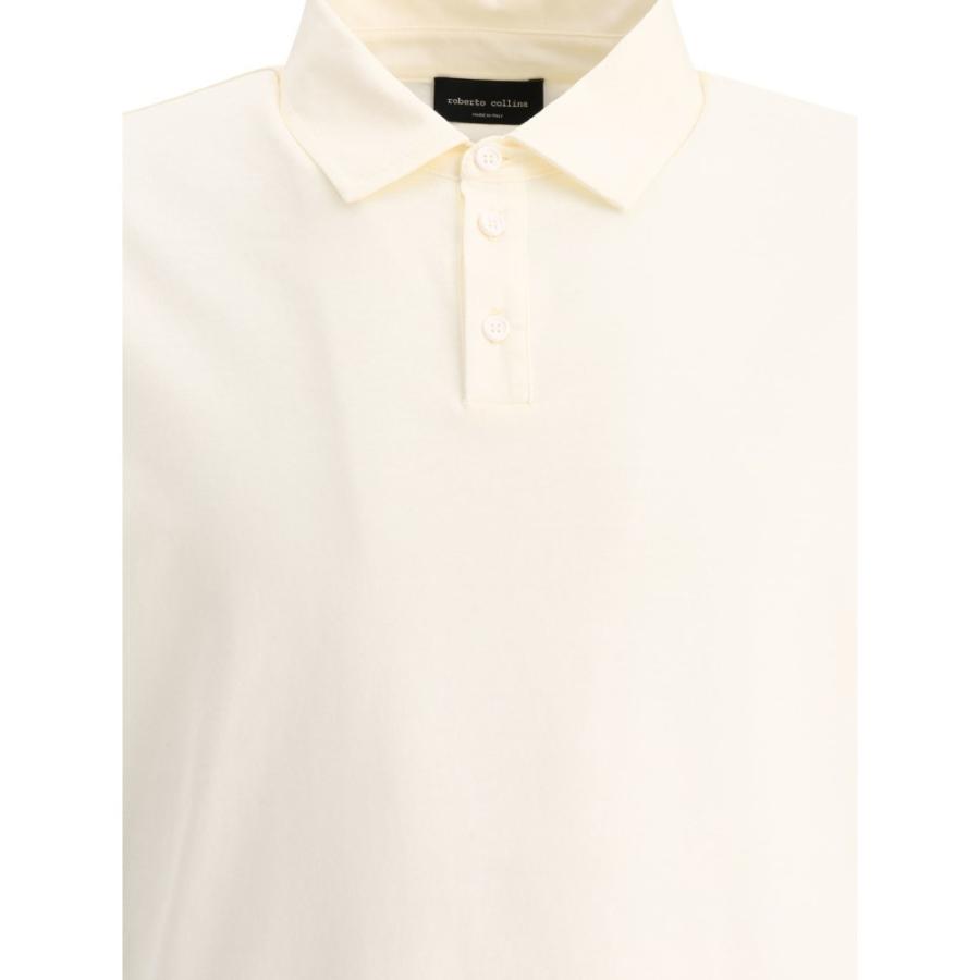 ロベルトコリーナ (Roberto Collina) メンズ ポロシャツ トップス Cotton Polo Shirt (White)｜nul-select｜03