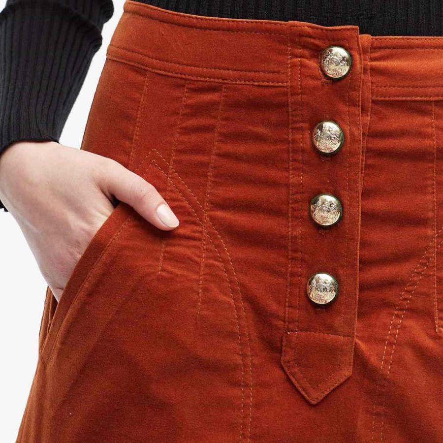 デレク ラム (Derek Lam 10 Crosby) レディース ミニスカート スカート A-Line Miniskirt W/ Snaps (Rust)｜nul-select｜03