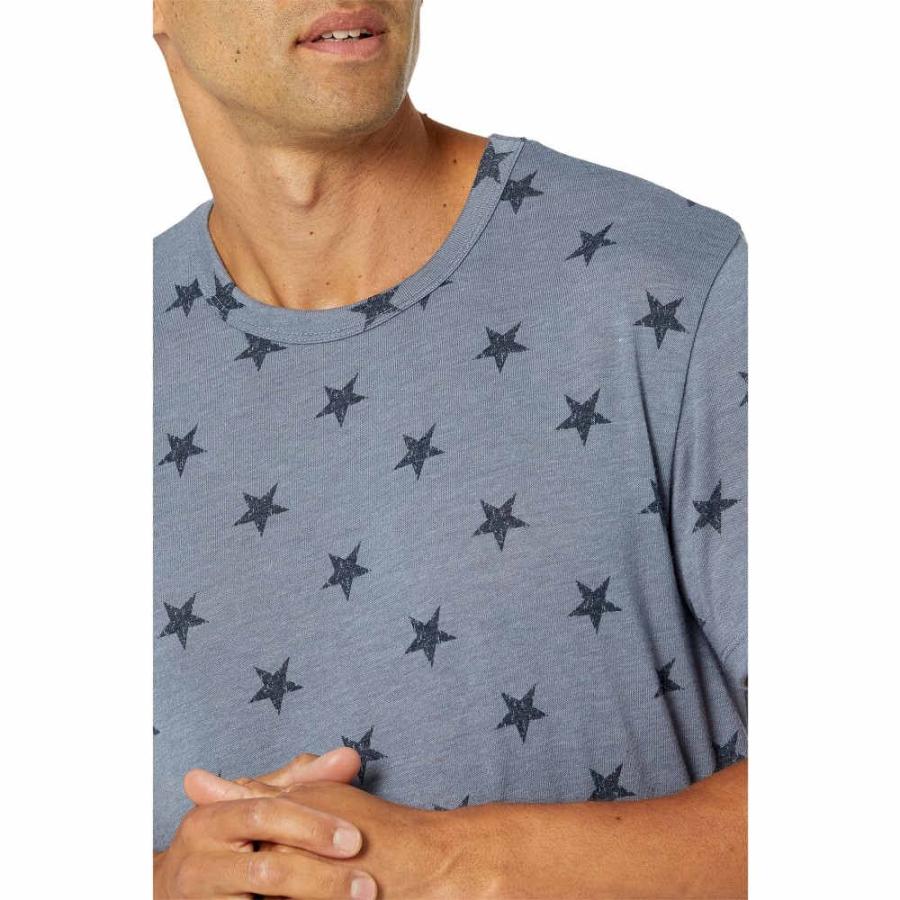 オルタナティヴ (Alternative) メンズ Tシャツ トップス Eco Shirttail Tee (Laguna Blue Antique Stars)｜nul-select｜03