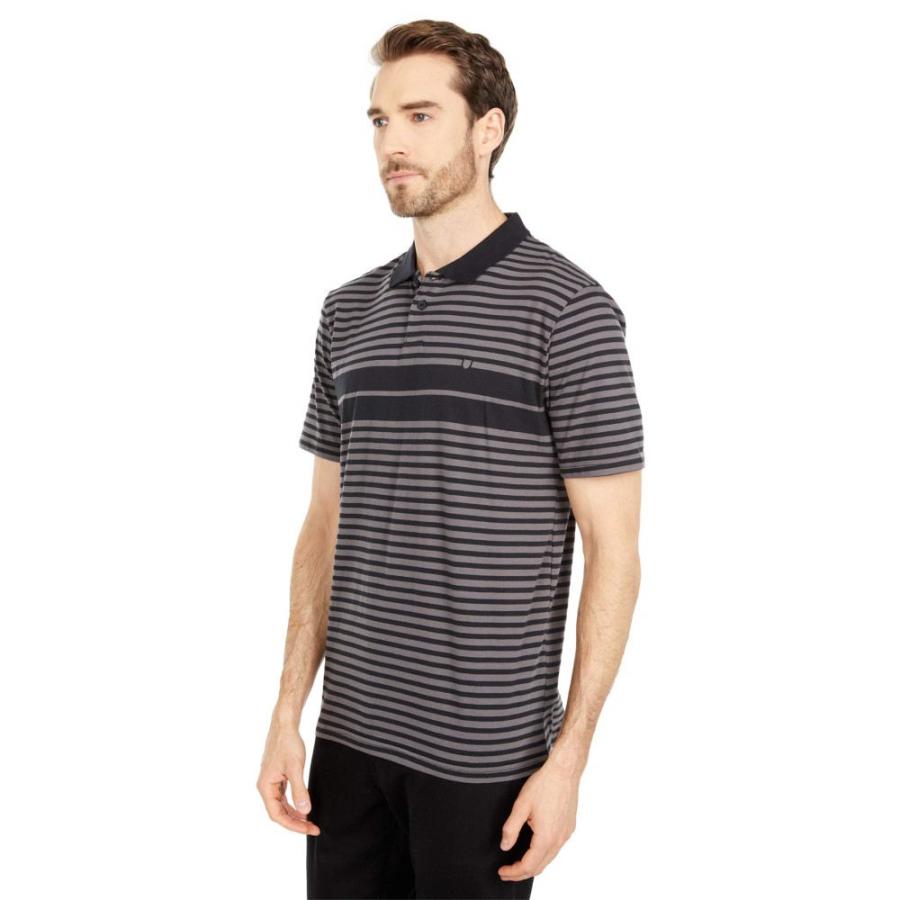 ブリクストン (Brixton) メンズ ポロシャツ トップス Shield Stripe Short Sleeve Polo X Knit (Black/Charcoal)｜nul-select｜02