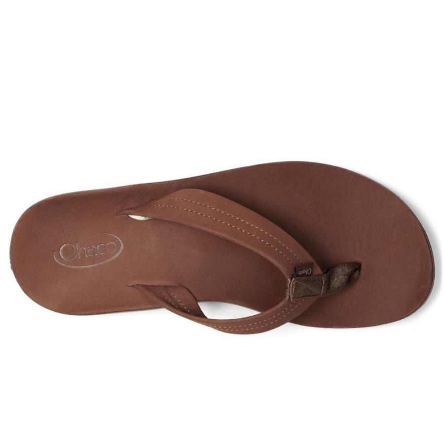 チャコ (Chaco) レディース ビーチサンダル シューズ・靴 Classic Leather Flip (Dark Brown)｜nul-select｜02