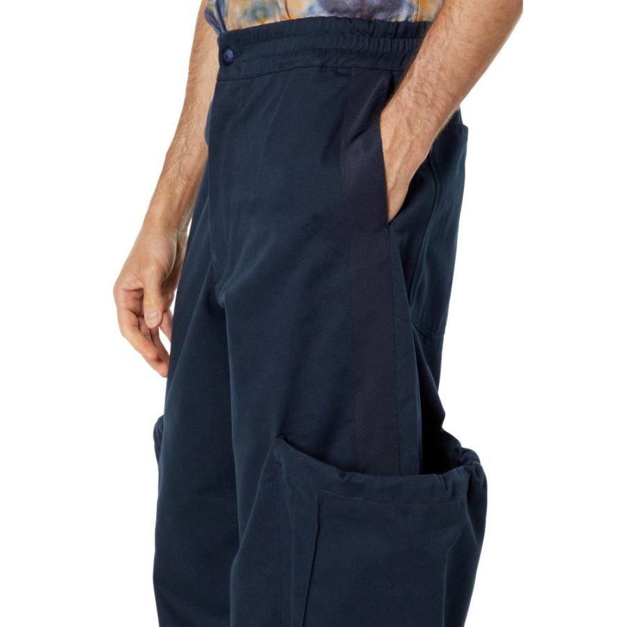 アウトレット割引 ブルー マーブル (Blue Marble Paris) メンズ カーゴパンツ ボトムス・パンツ Cotton Twill Grosgrain Trim Cargo Pants (Navy)
