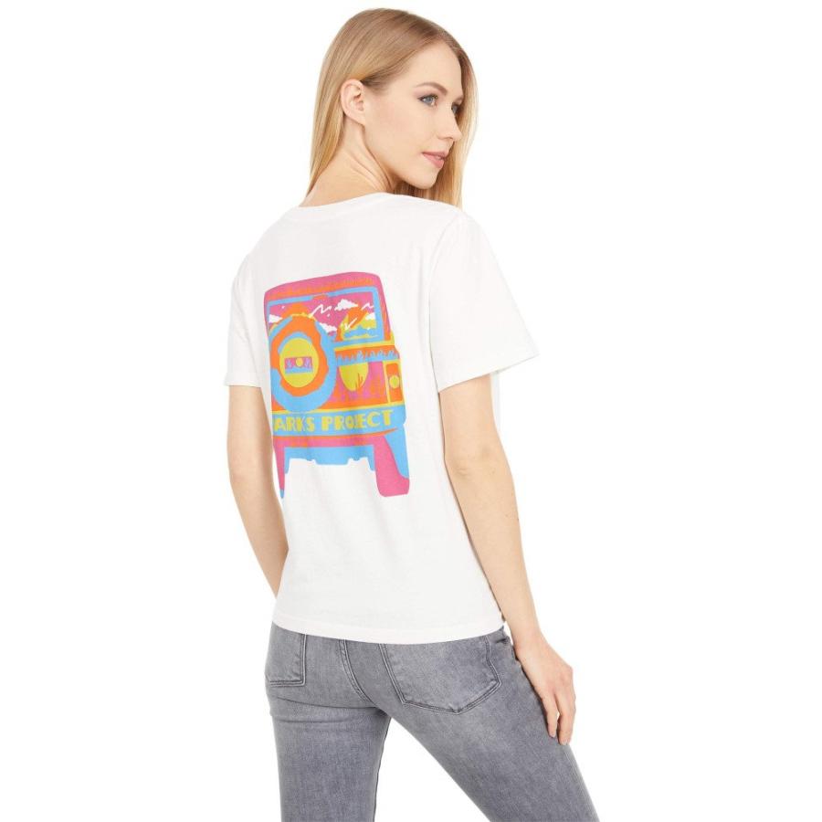 パークスプロジェクト (Parks Project) レディース Tシャツ トップス Adventure Mobile Boxy Tee (Vintage White)｜nul-select｜03