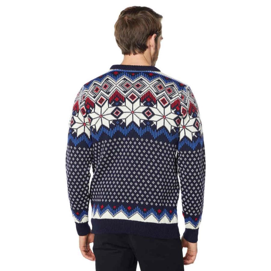 ダーレ オブ ノルウェイ (Dale of Norway) メンズ ニット・セーター トップス Vegard Sweater (Navy/Off White/Raspberry)｜nul-select｜02