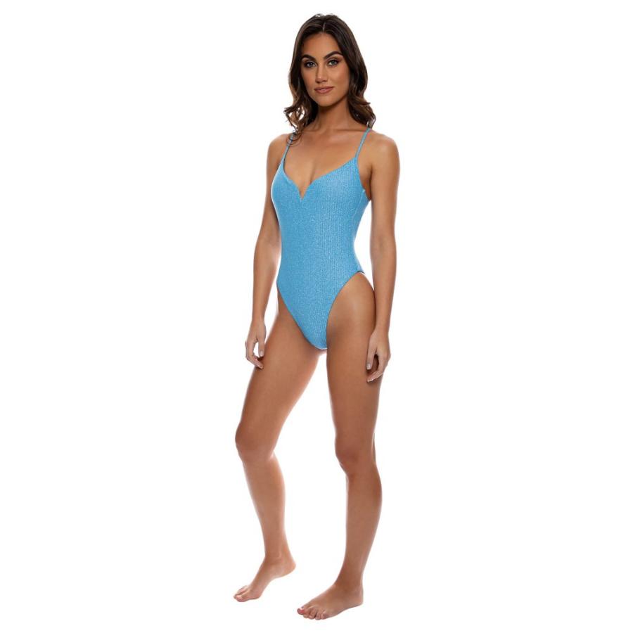 ルリファマ (Luli Fama) レディース ワンピース 水着・ビーチウェア Starlight V Splice One-Piece (Powder Blue)｜nul-select｜02