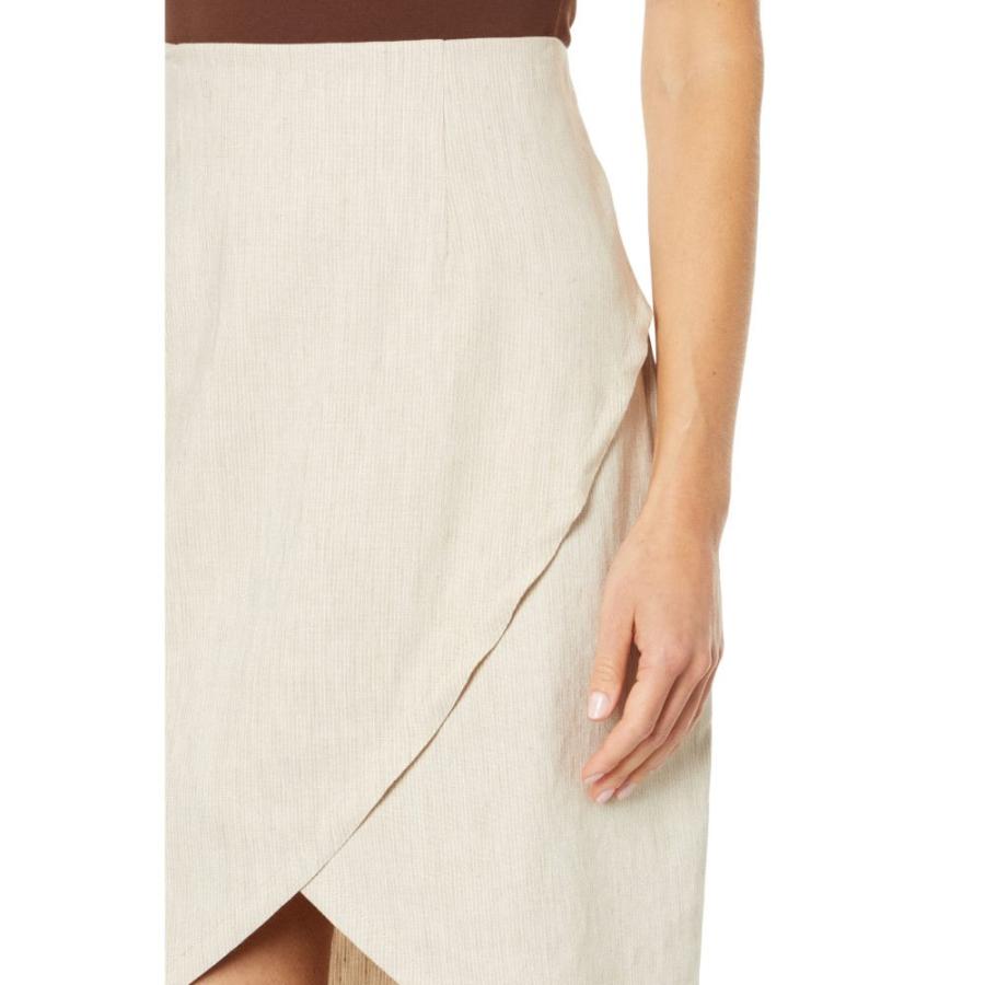 ビーシービージーマックスアズリア (BCBGMAXAZRIA) レディース スカート Stretch Rayon Linen Yarn-Dye Pinstripe Suiting Skirt (Tan Stripe)｜nul-select｜03