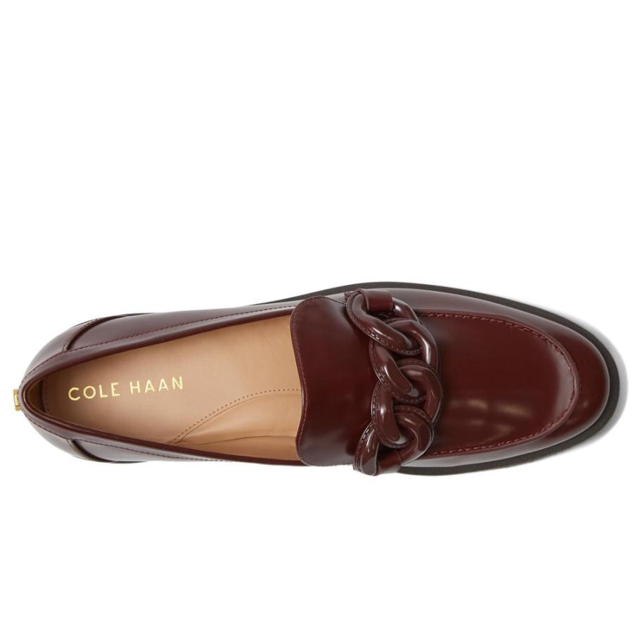 《最終値下》 コールハーン (Cole Haan) レディース ローファー・オックスフォード シューズ・靴 Geneva Chain Loafer (Bloodstone Leather)