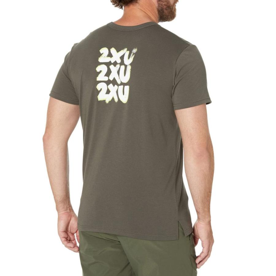 ツータイムズユー (2XU) メンズ Tシャツ トップス Contender Tee (Flint/White)｜nul-select｜02