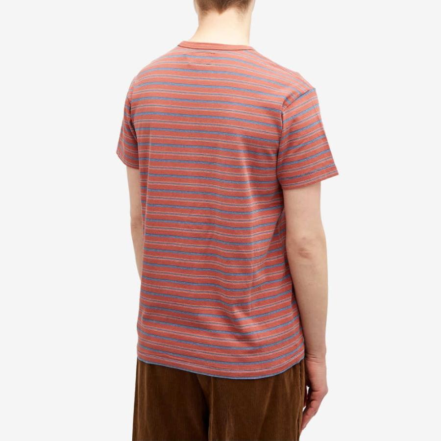 ダブルアールエル (RRL) メンズ Tシャツ トップス Stripe T-Shirt (Orange Multi)｜nul-select｜03