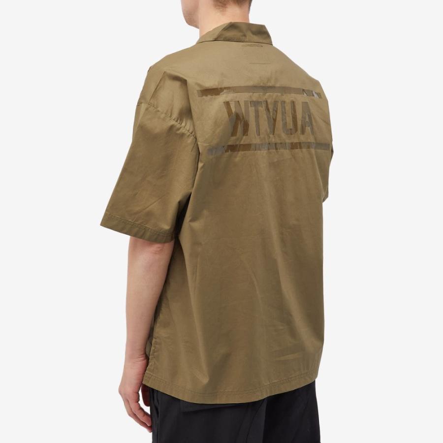 ホット ダブルタップス (WTAPS) メンズ 半袖シャツ トップス 03 Wtvua Short Sleeve Back Print Shirt (Olive Drab)