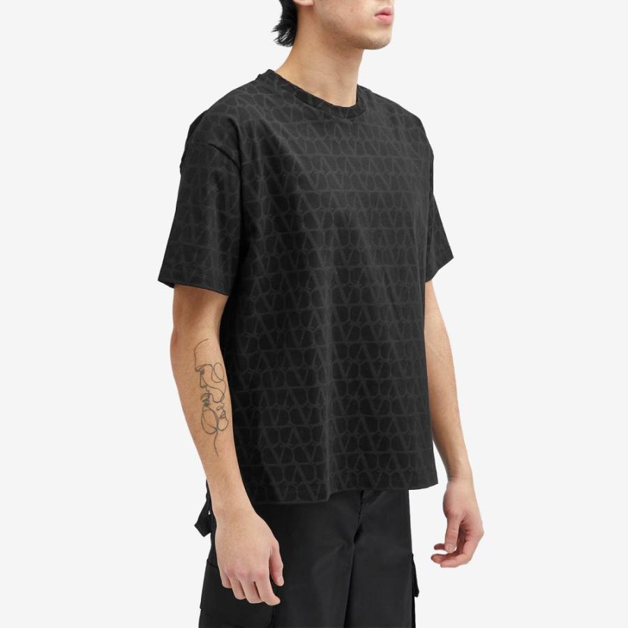 ヴァレンティノ (Valentino) メンズ Tシャツ トップス Icon Oversized Tee (Black)｜nul-select｜02