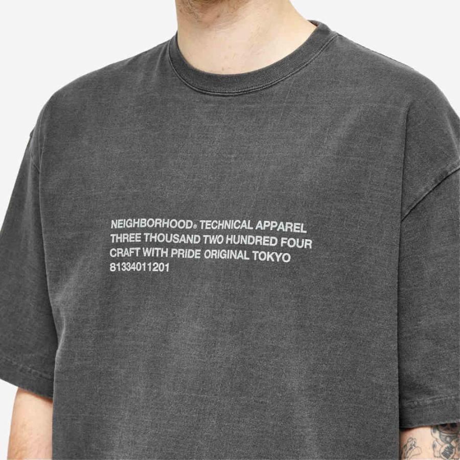 ネイバーフッド (Neighborhood) メンズ Tシャツ トップス Pigment Dyed T-Shirt (Black)｜nul-select｜05