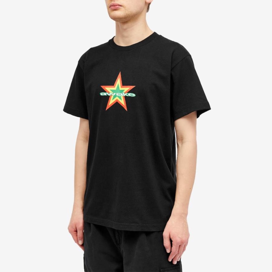 アウェイク (Awake NY) メンズ Tシャツ トップス Star Logo T-Shirt (Black)｜nul-select｜02