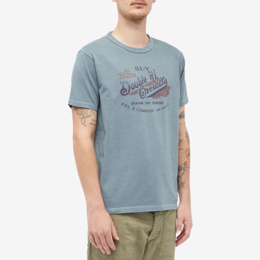 ダブルアールエル (RRL) メンズ Tシャツ トップス Graphic T-Shirt (Vintage Blue)｜nul-select｜02