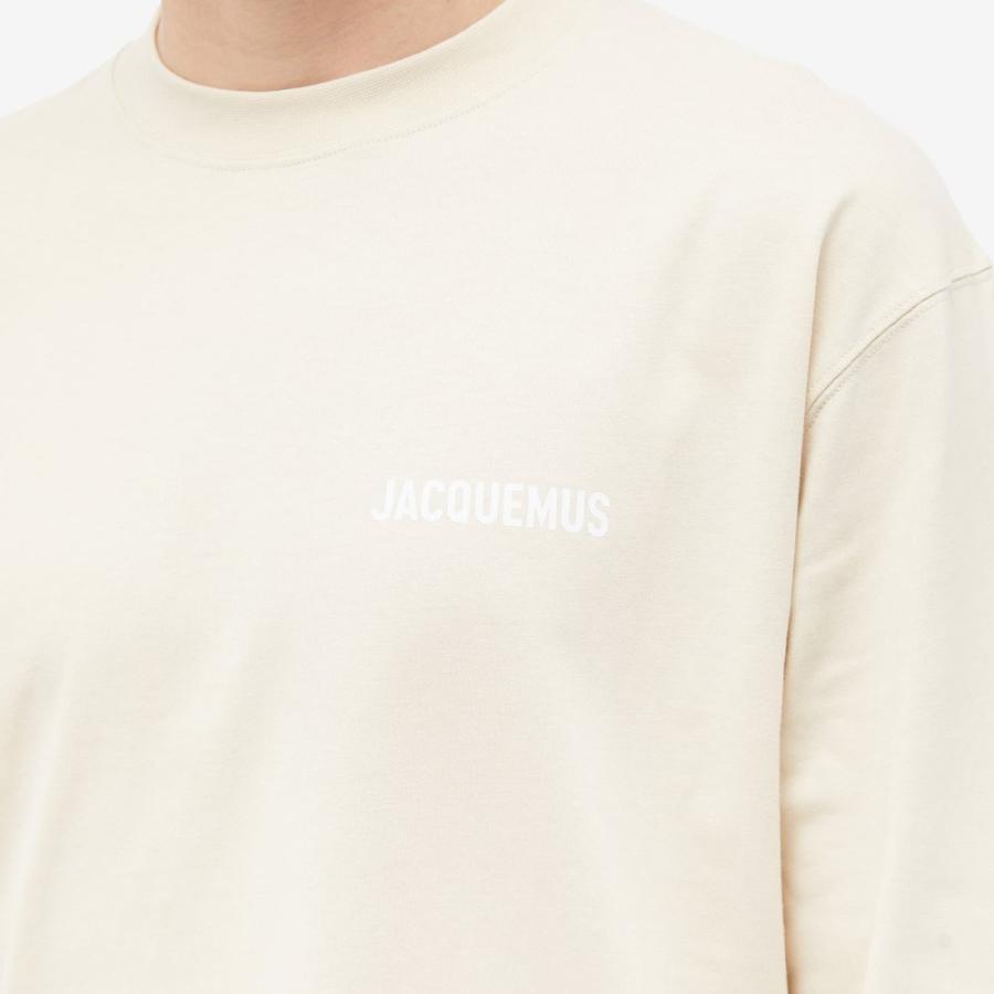 ジャックムス (Jacquemus) メンズ 長袖Tシャツ トップス Long Sleeve Classic Logo T-Shirt (Light Beige)｜nul-select｜05