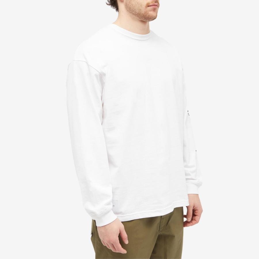 ダブルタップス (WTAPS) メンズ 長袖Tシャツ トップス Long Sleeve 12 Printed T-Shirt (White)｜nul-select｜02