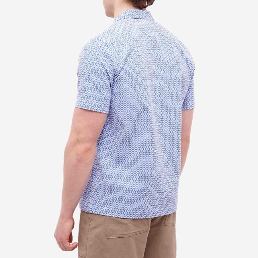 ユニバーサルワークス (Universal Works) メンズ 半袖シャツ トップス Summer Check Road Shirt (Blue)｜nul-select｜03