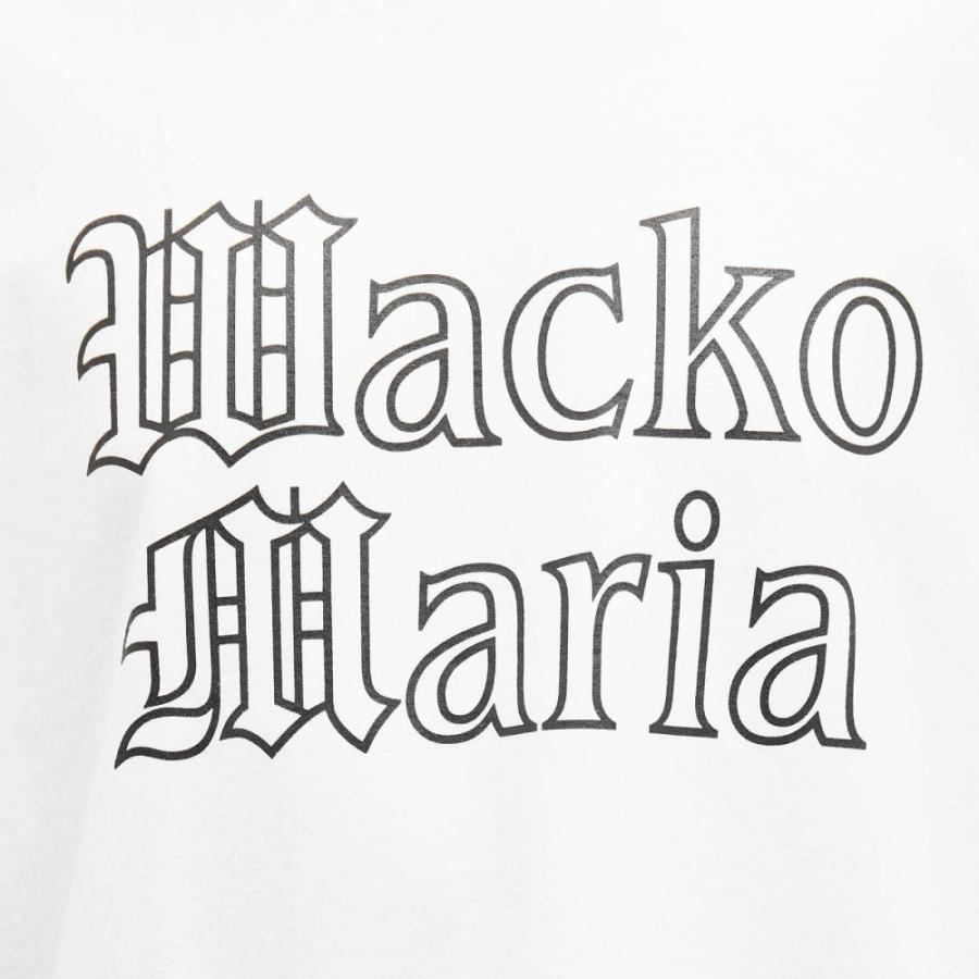 ワコマリア (Wacko Maria) メンズ Tシャツ トップス Heavyweight Gothic Logo T-Shirt (White)｜nul-select｜05