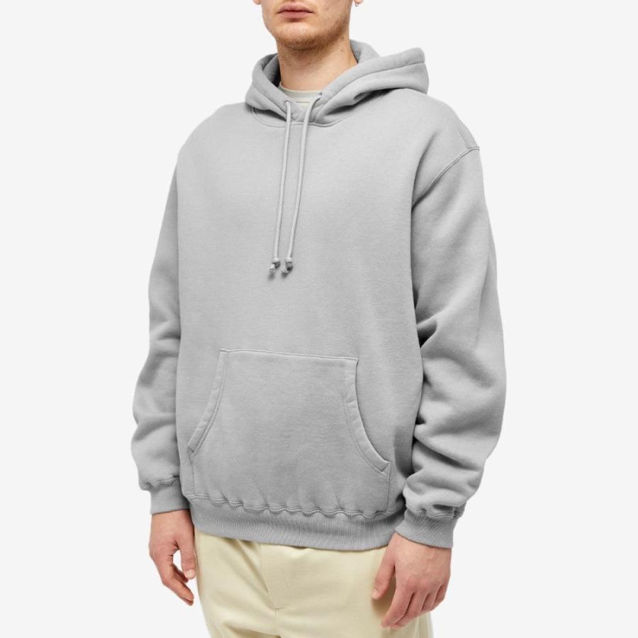 オーラリー (Auralee) メンズ パーカー トップス Smooth Soft Popover Hoodie (Blue Grey)｜nul-select｜02