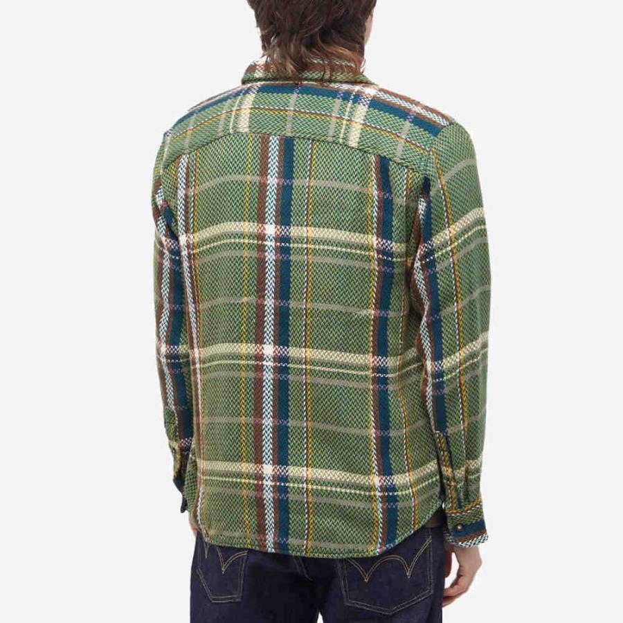 直送のみ コリドー (Corridor) メンズ シャツ トップス Cabin Acid Plaid Shirt (Army Green)