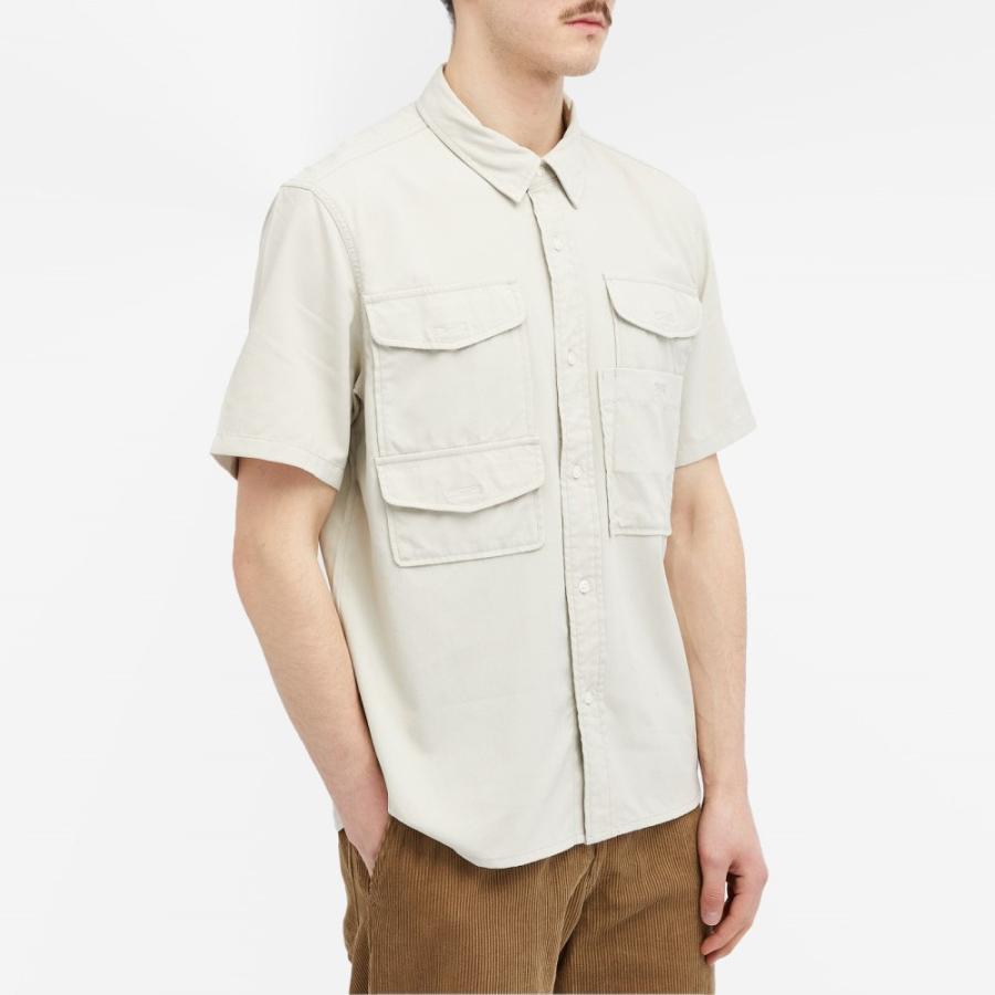 バブアー (Barbour) メンズ トップス Lisle Safari Short Sleeve Shirt (Mist)｜nul-select｜02