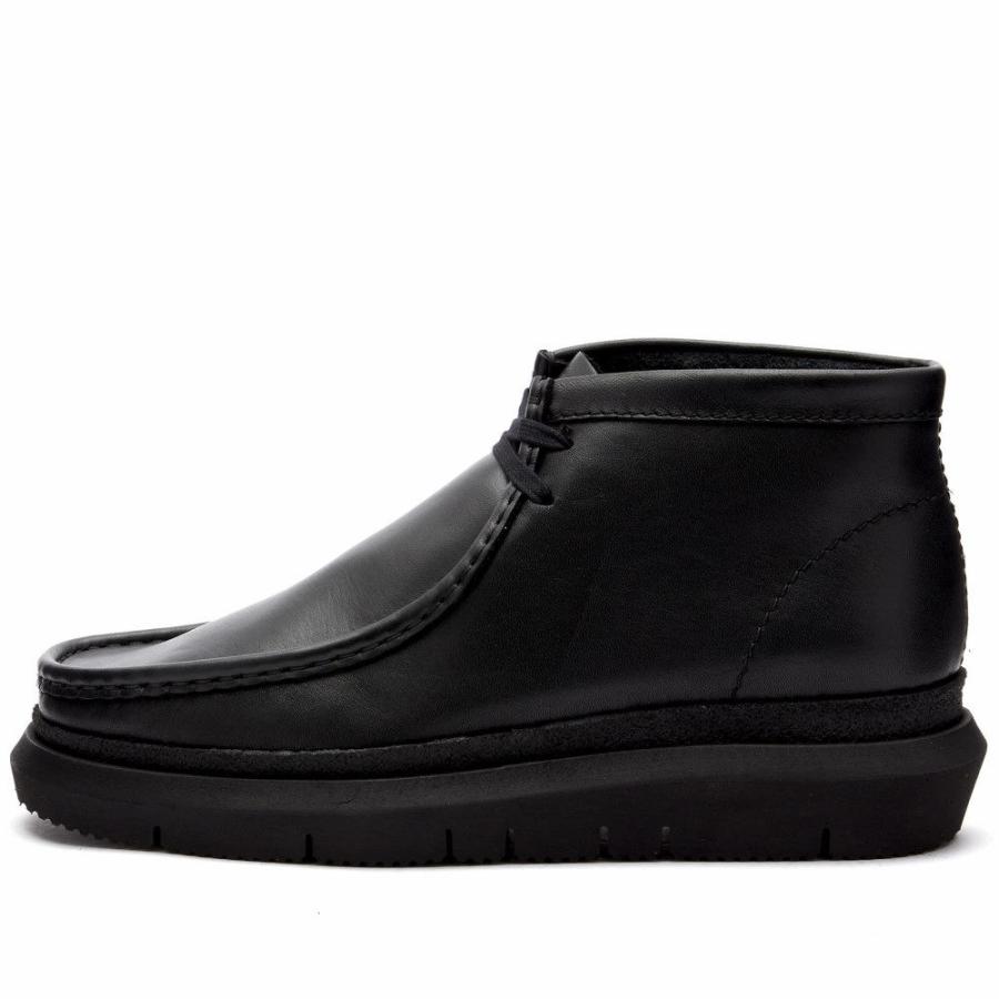 サカイ (Sacai) メンズ ブーツ シューズ・靴 X Clarks Originals Hybrid Wallabee (Black)｜nul-select｜02