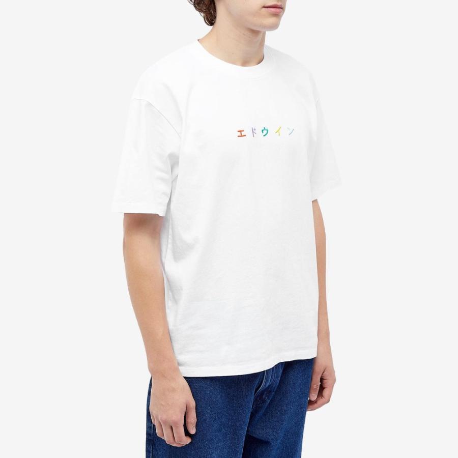 エドウィン (Edwin) メンズ Tシャツ トップス Katakana Embroidery T-Shirt (White/Multi)｜nul-select｜02