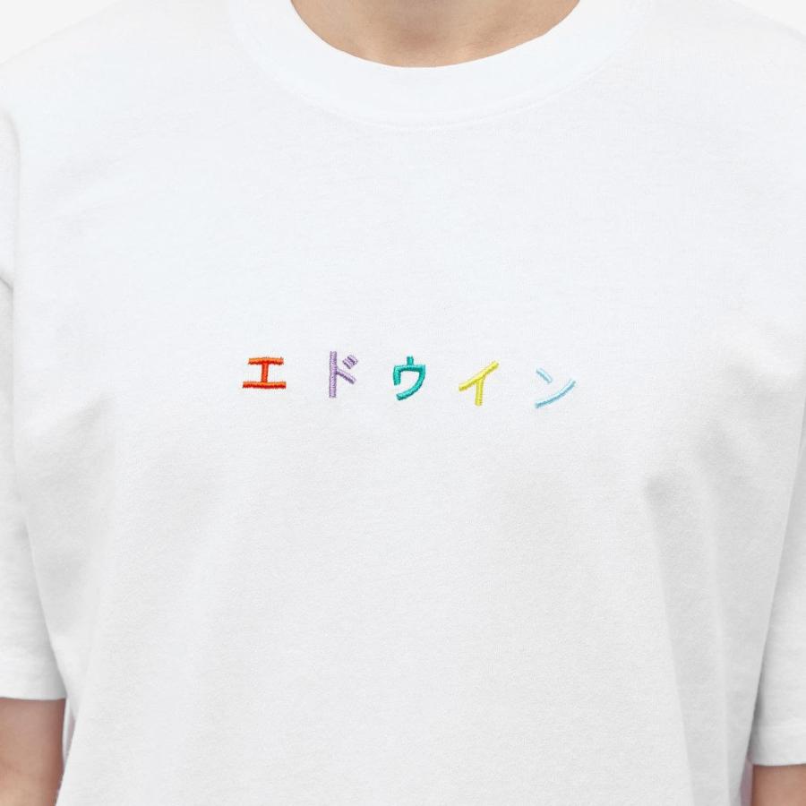 エドウィン (Edwin) メンズ Tシャツ トップス Katakana Embroidery T-Shirt (White/Multi)｜nul-select｜05