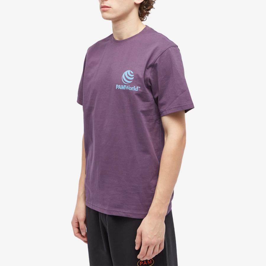 パム (P.A.M.) メンズ Tシャツ トップス P. World T-Shirt (Mulberry)｜nul-select｜02