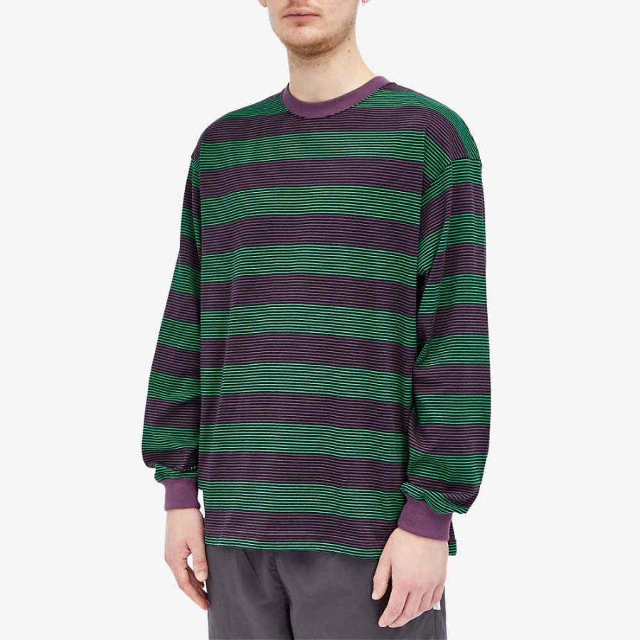 ダブルタップス (WTAPS) メンズ 長袖Tシャツ トップス Long Sleeve 15 Stripe T-Shirt (Green)｜nul-select｜02