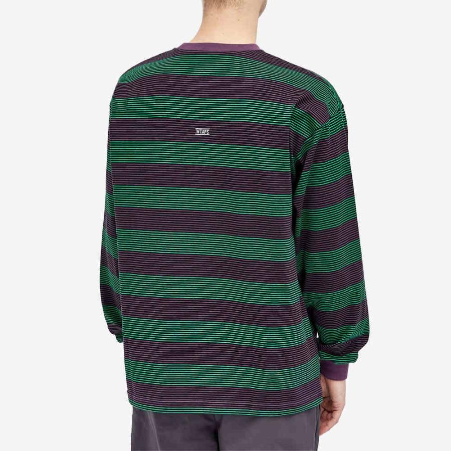ダブルタップス (WTAPS) メンズ 長袖Tシャツ トップス Long Sleeve 15 Stripe T-Shirt (Green)｜nul-select｜03