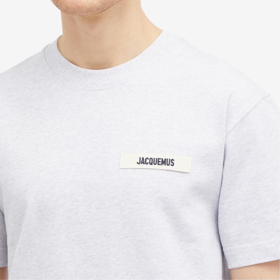 ジャックムス (Jacquemus) メンズ Tシャツ トップス Gros Grain Logo T-Shirt (Grey)｜nul-select｜05