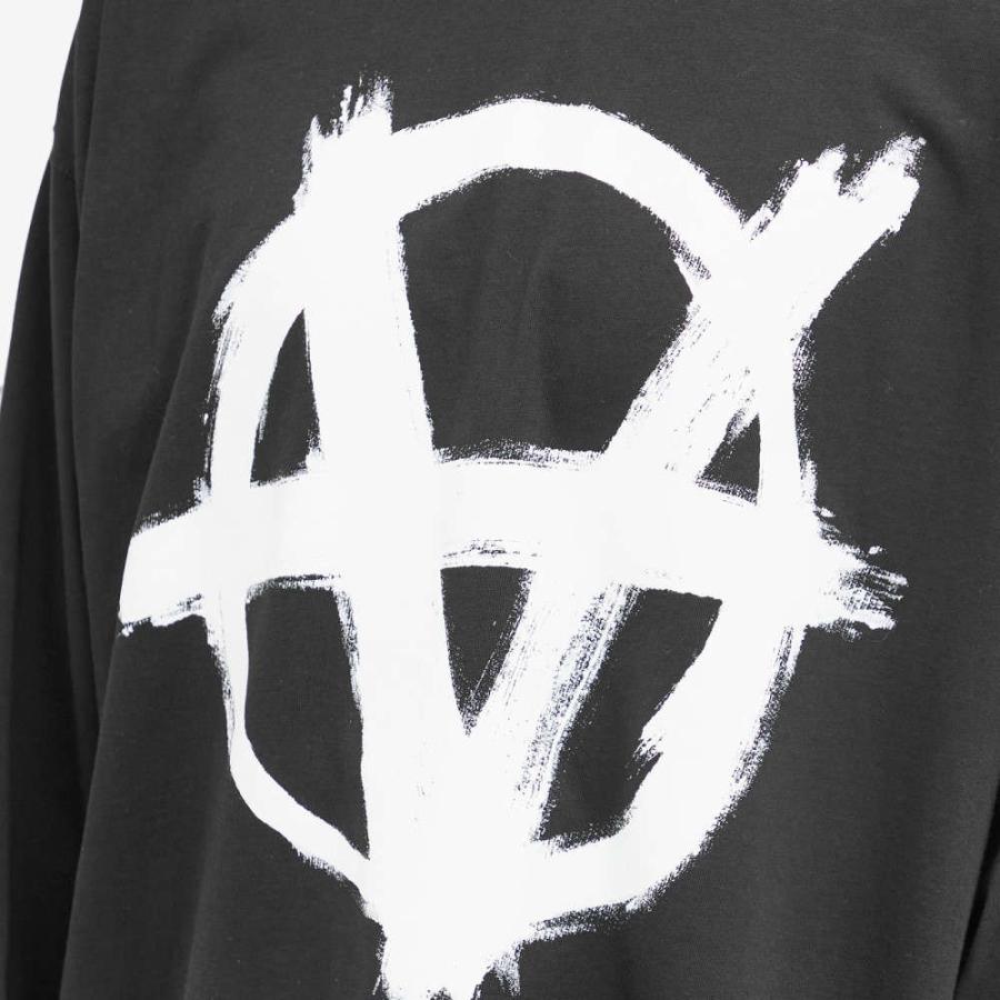 ヴェトモン (Vetements) メンズ 長袖Tシャツ トップス Vetements Double Anarchy Long Sleeve T-Shirt (Black)｜nul-select｜05