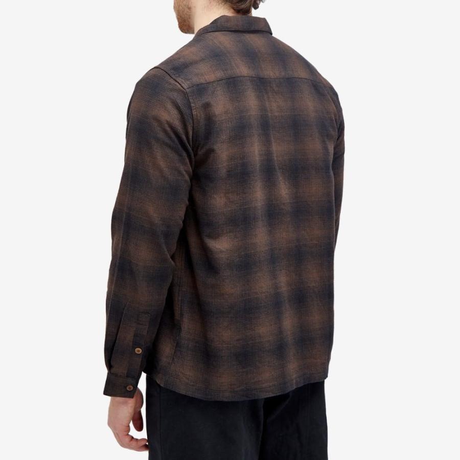 フォーク (Folk) メンズ トップス Checked Patch Shirt (Brown)｜nul-select｜03