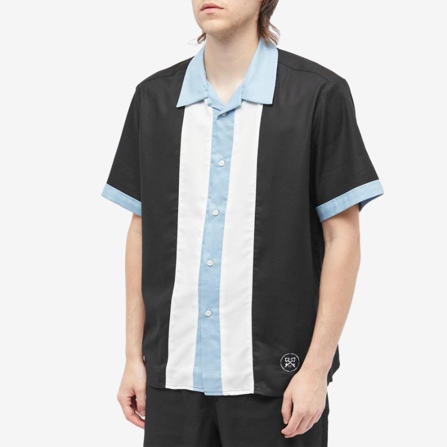 ユニフォームエクスペリメント (Uniform Experiment) メンズ 半袖シャツ トップス Rayon Vacation Shirt (Black)｜nul-select｜02