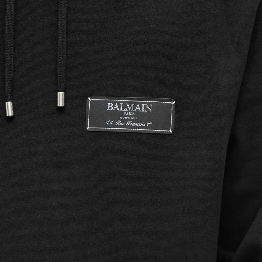 バルマン (Balmain) メンズ パーカー トップス Label Hoodie (Black)｜nul-select｜05