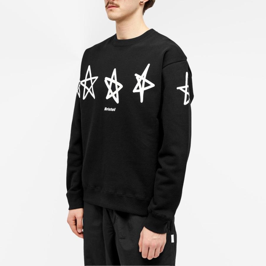 エフシーレアルブリストル (F.C. Real Bristol) メンズ スウェット・トレーナー トップス Star Crew Sweat (Black)｜nul-select｜02