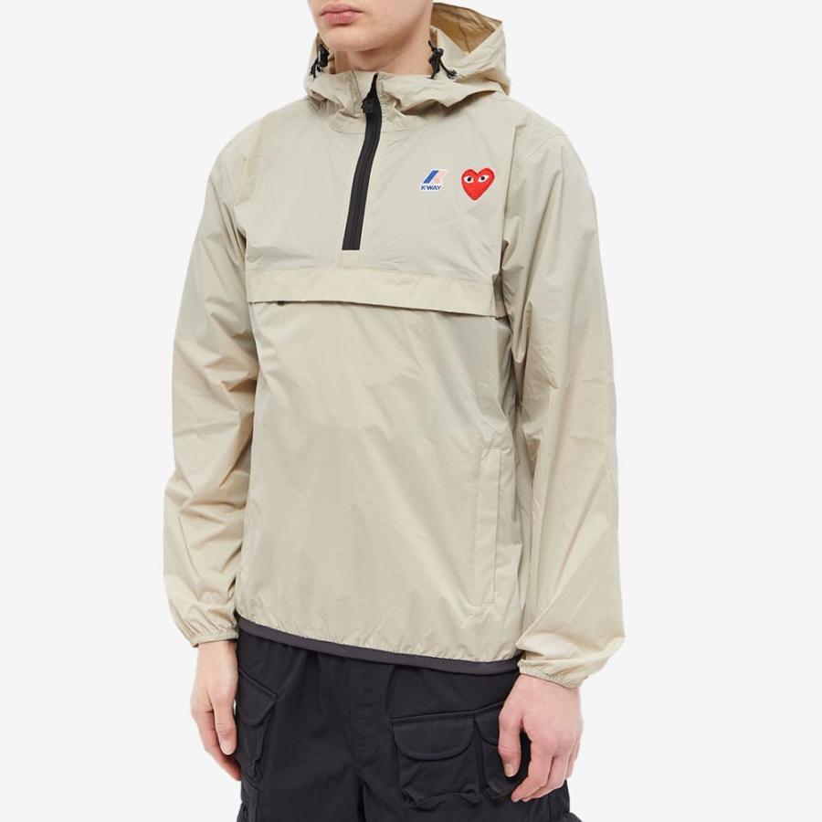 コム デ ギャルソン (Comme des Garcons Play) メンズ ジャケット アウター X K-Way Half Zip Packable Jacket (Beige)｜nul-select｜02