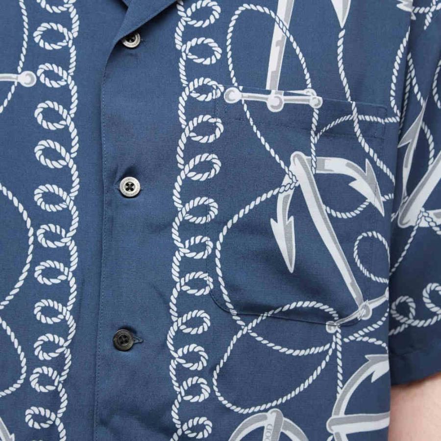 ネイバーフッド (Neighborhood) メンズ 半袖シャツ トップス Anchor Hawaiian Shirt (Navy)｜nul-select｜05