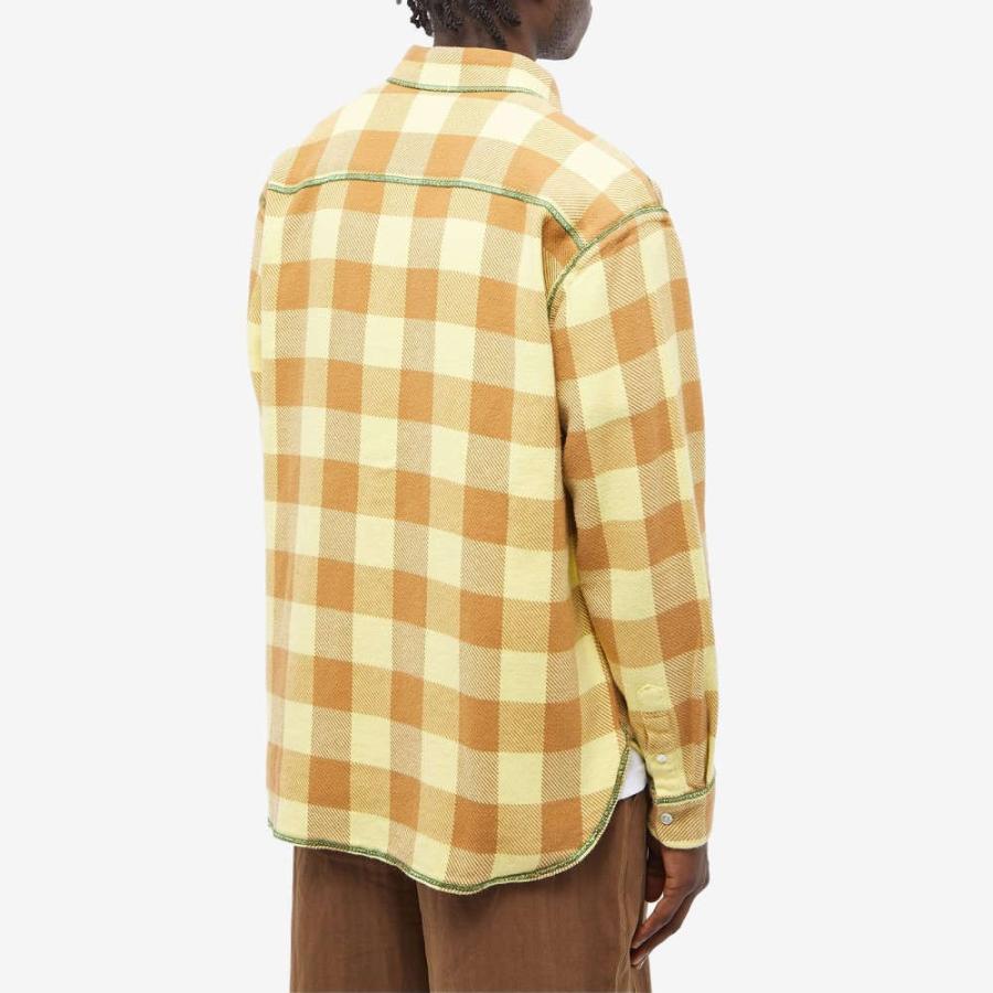 アウェイク (Awake NY) メンズ トップス Contrast Stitch Flannel Shirt (Yellow/Brown)｜nul-select｜03